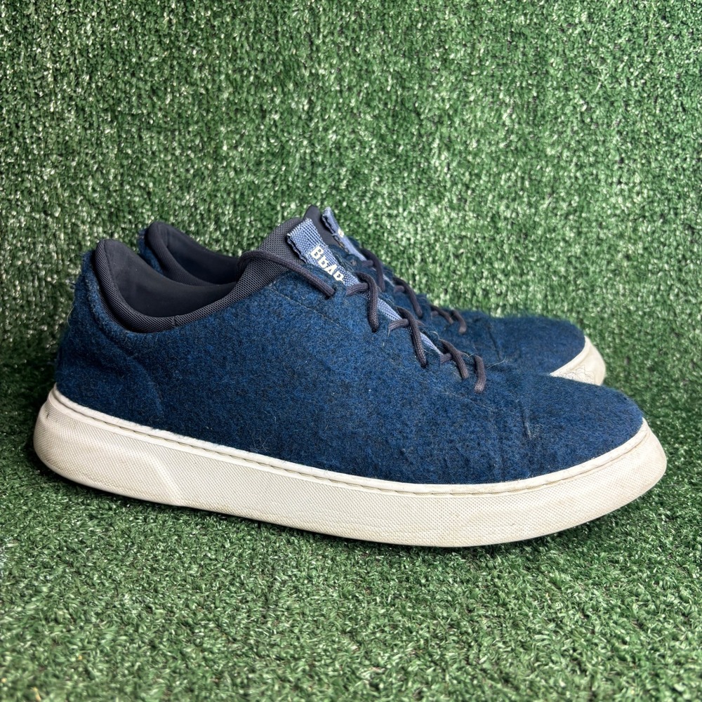 Samuel Hubbard Hubless Felt Wool Walking Comfort Sneakers Blue Mens Size 10.5 M